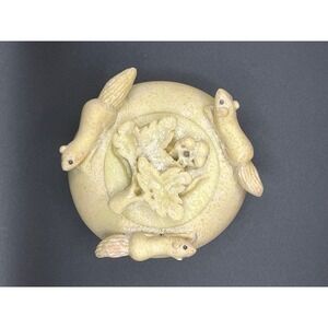 Vintage Stoneware Dish.  3 squirrels on the top